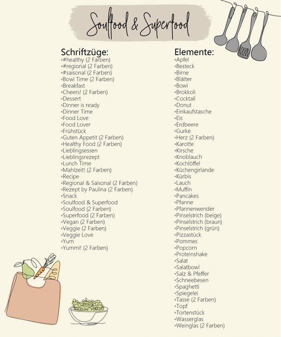 STORY STICKER "Soulfood & Superfood"